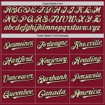 Baseball Crimson Cream-Black Authentic Colors Jersey Shapes Custom City Arm 3