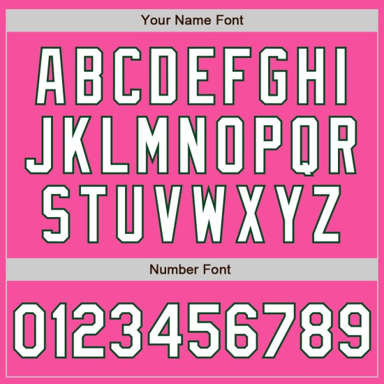 White-Green Arm Colors Pink Jersey Custom 3 Baseball Authentic Shapes