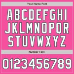 Jersey Pink Custom White-Kelly Colors Authentic Baseball 3 Shapes Green Arm