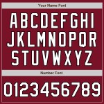 Arm Crimson Shapes White-Black Colors Custom Authentic Jersey 3 Baseball