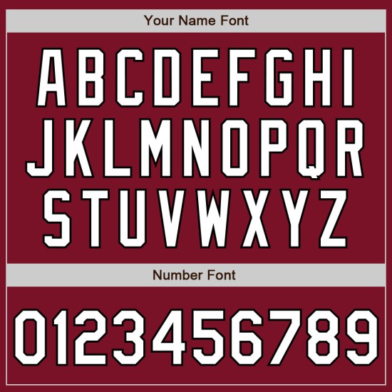 Arm Crimson Shapes White-Black Colors Custom Authentic Jersey 3 Baseball