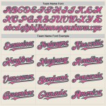 Green Jersey Pink-Kelly Authentic Baseball 3 Custom Cream Shapes Colors Arm