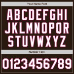 Jersey Custom Colors Authentic 3 Shapes Arm Brown Baseball White-Pink
