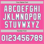 Baseball Pink Shapes 3 White-Teal Arm Custom Colors Authentic Jersey Baseball Pink Shapes 3 White-Teal Arm Custom Colors Authentic Jersey