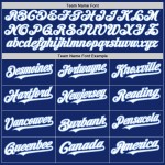 Authentic Blue White-Light 3 Royal Custom Colors Shapes Jersey Baseball Arm
