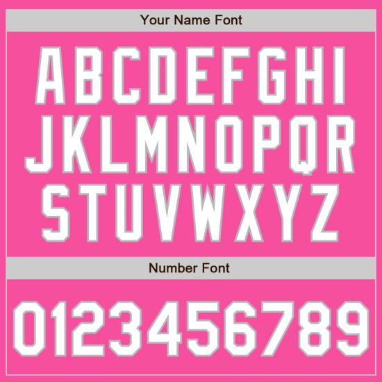 Custom Authentic Colors Jersey Baseball Pink White-Gray Arm Shapes 3