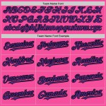 Custom 3 Authentic Arm Colors Shapes Purple-Black Baseball Pink Jersey