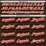 Baseball Cream-Red Arm Custom Authentic Brown Jersey 3 Shapes Colors