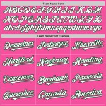 White-Green Arm Colors Pink Jersey Custom 3 Baseball Authentic Shapes