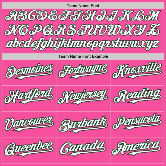 White-Green Arm Colors Pink Jersey Custom 3 Baseball Authentic Shapes