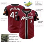 Arm Crimson Shapes White-Black Colors Custom Authentic Jersey 3 Baseball