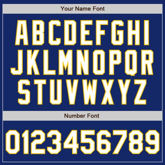Shapes Baseball Colors Custom 3 Royal Authentic Arm Jersey White-Yellow