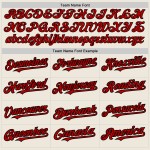 Colors Jersey Red-Black Authentic Custom 3 Arm Shapes Cream Baseball Colors Jersey Red-Black Authentic Custom 3 Arm Shapes Cream Baseball