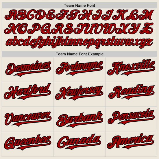 Colors Jersey Red-Black Authentic Custom 3 Arm Shapes Cream Baseball Colors Jersey Red-Black Authentic Custom 3 Arm Shapes Cream Baseball