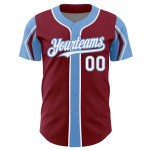 White-Light Jersey Arm Colors Crimson Blue Baseball Custom Authentic Shapes 3