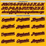 Custom Jersey 3 Gold Arm Authentic Shapes Crimson-Black Colors Baseball