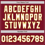 Crimson Baseball 3 Arm Shapes White-Yellow Jersey Authentic Colors Custom
