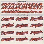 Colors 3 Shapes Baseball Orange-Royal Jersey Cream Authentic Arm Custom