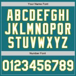 3 Baseball Jersey Colors White-Yellow Shapes Arm Teal Custom Authentic
