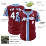 White-Light Jersey Arm Colors Crimson Blue Baseball Custom Authentic Shapes 3