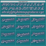 3 Custom Jersey Baseball Teal Colors Arm Shapes Gray-Navy Authentic
