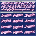 Colors Jersey Custom Shapes Authentic Baseball Royal White-Pink Arm 3