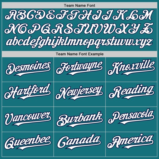 Baseball Shapes Custom Arm Colors White-Navy Teal Authentic Jersey 3