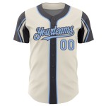 Light Blue-Steel Baseball Authentic Colors Cream Custom Jersey Gray Arm Shapes 3