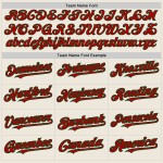 Shapes Jersey 3 Custom Authentic Red-Green Colors Cream Baseball Arm