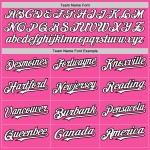 Baseball Arm Authentic Jersey Custom Pink Colors 3 Shapes White-Black