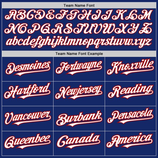 Authentic Baseball Royal Custom 3 Shapes Colors White-Red Arm Jersey