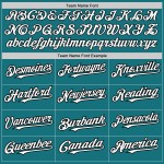 Colors Baseball Arm Shapes Jersey Authentic 3 Custom Teal White-Black
