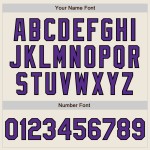 Jersey Authentic Cream Purple-Black Colors Shapes Custom 3 Baseball Arm