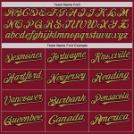 Crimson Baseball Arm Shapes Authentic Custom Colors 3 Gold-Black Old Jersey