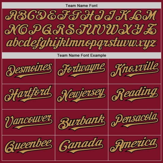 Crimson Baseball Arm Shapes Authentic Custom Colors 3 Gold-Black Old Jersey