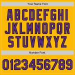 3 Colors Jersey Custom Baseball Purple-Black Arm Gold Shapes Authentic