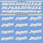 Authentic Baseball Colors Shapes Arm Light 3 Custom White-Gray Jersey Blue