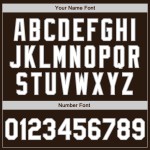 Shapes Authentic Jersey Custom Colors 3 Baseball Brown White-Gray Arm