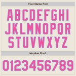 Shapes Pink-Light Custom Cream Authentic Baseball Arm Jersey 3 Blue Colors