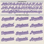 3 Arm Baseball Colors Custom Jersey Cream Authentic Gray-Purple Shapes 3 Arm Baseball Colors Custom Jersey Cream Authentic Gray-Purple Shapes