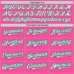 Jersey Pink Custom White-Kelly Colors Authentic Baseball 3 Shapes Green Arm