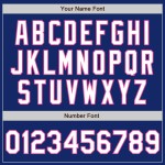 Colors Jersey Custom Shapes Authentic Baseball Royal White-Pink Arm 3