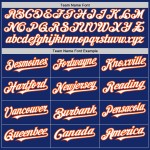 Authentic Jersey Shapes Baseball Royal Arm White-Orange Colors Custom 3