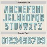Jersey Colors Cream Authentic Custom Arm Shapes 3 Gray-Teal Baseball