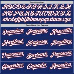 Colors Authentic White-Crimson Custom 3 Arm Royal Baseball Jersey Shapes