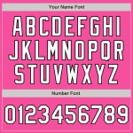 Baseball Arm Authentic Jersey Custom Pink Colors 3 Shapes White-Black