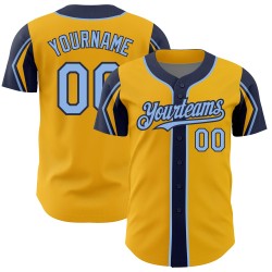 Arm Blue-Navy Authentic Colors Gold Jersey Shapes Light 3 Custom Baseball