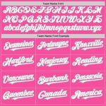 Custom Authentic Colors Jersey Baseball Pink White-Gray Arm Shapes 3