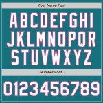 Custom Arm Teal Colors 3 Shapes Jersey White-Pink Authentic Baseball