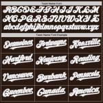 Shapes Authentic Jersey Custom Colors 3 Baseball Brown White-Gray Arm
